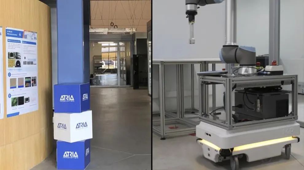 A la izquierda, las instalaciones de ATRIA Innovation. A la derecha, uno de sus proyectos más avanzados.