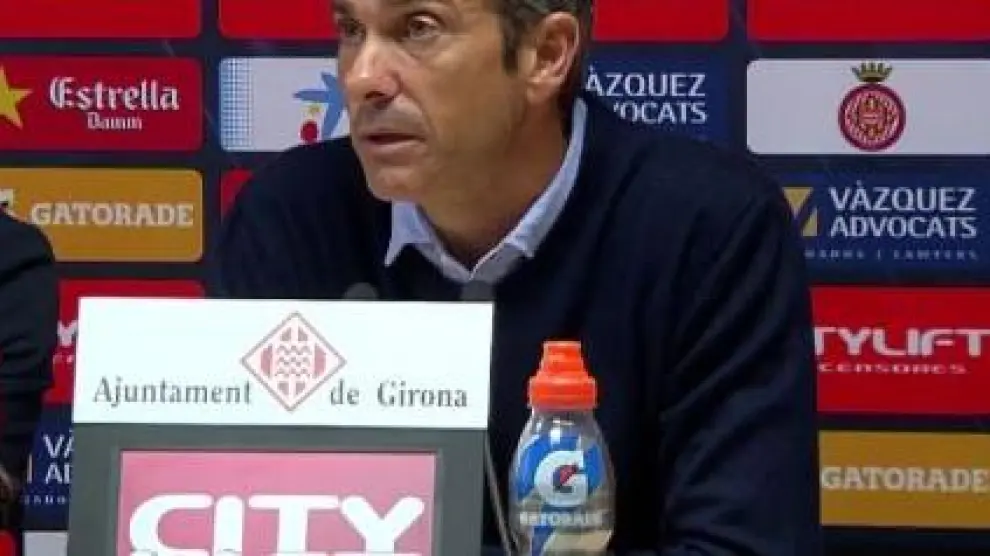 José Luis Soler, entrenador del Girona desde hace 4 jornadas (llegó en relevo del despedido Juan Carlos Unzué), en rueda de prensa.