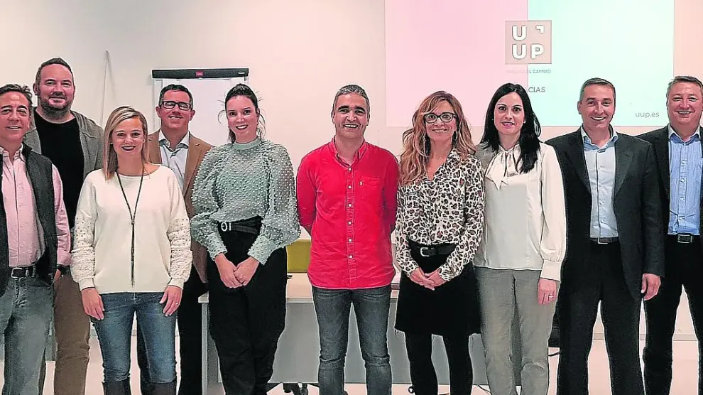 Algunos de los socios de la Asociación de Franquicias de Aragón.