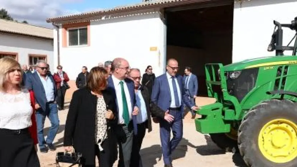 El Presidente de Aragón, Javier Lambán, en una visita al Centro Público Integrado de FP San Blas, de Teruel.