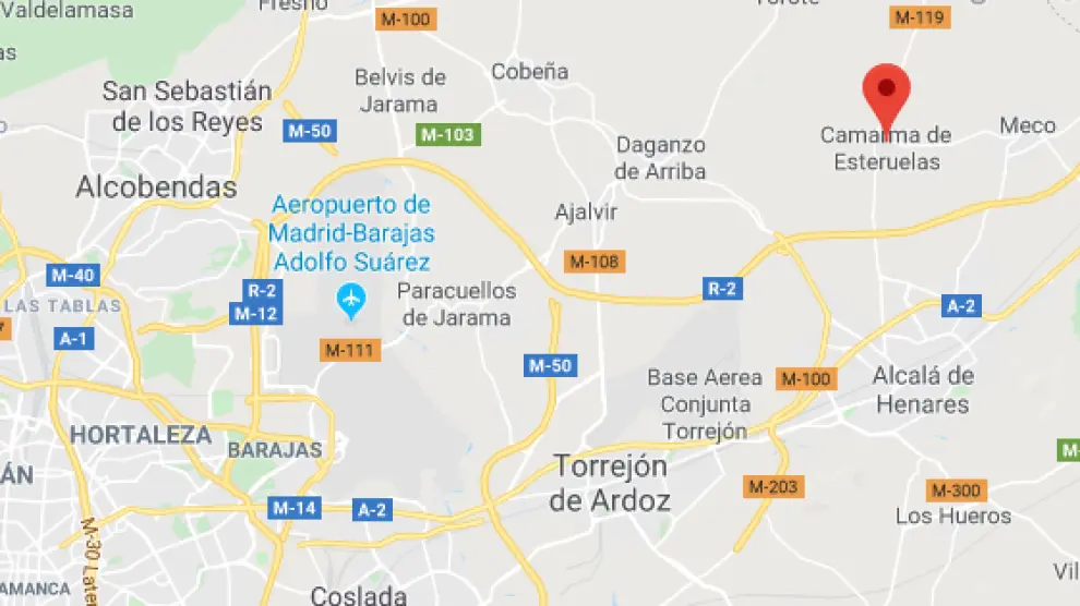 La agresión tuvo lugar en un camino a una depuradora de Camarma de Esteruelas, en Madrid.