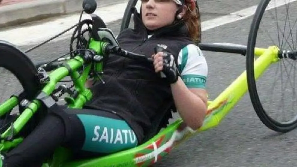 La joven Ione Basterra, en una carrera.