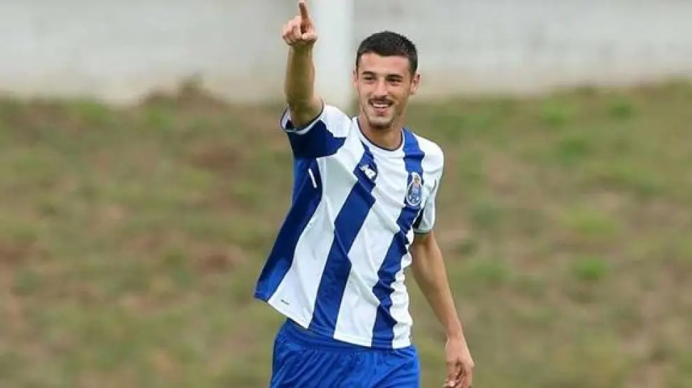 André Pereira celebra un gol con el Oporto B, en la Segunda División de Portugal, la temporada pasada.