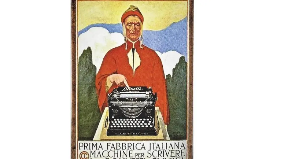 Dante aparecía en un anuncio de la original M1, diseñado por el publicista Teodoro Ferrari