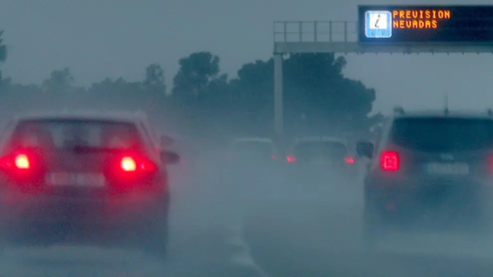 La Comunidad Valenciana está sufriendo con fuerza el temporal. En la imagen, la carretera de Morella.