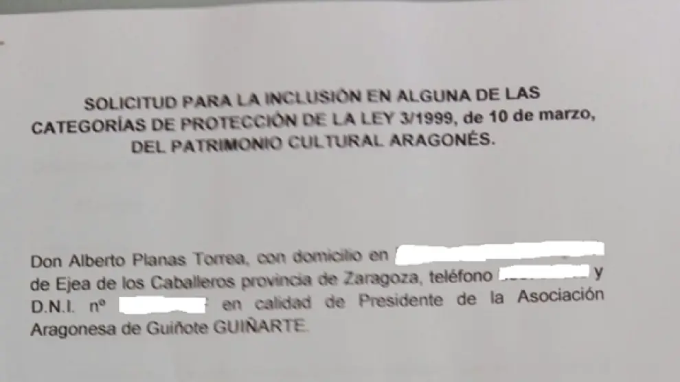 Registro de entrada de la solicitud de Guiñarte, el 23 de abril de 2017.