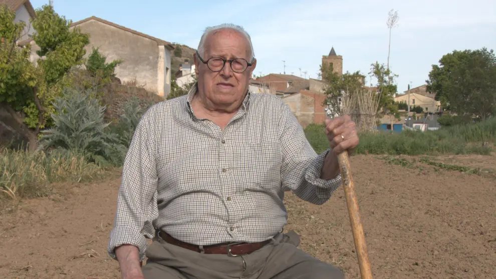 Jesús Zueras, vecino de Pomar de Cinca, de 92 años.