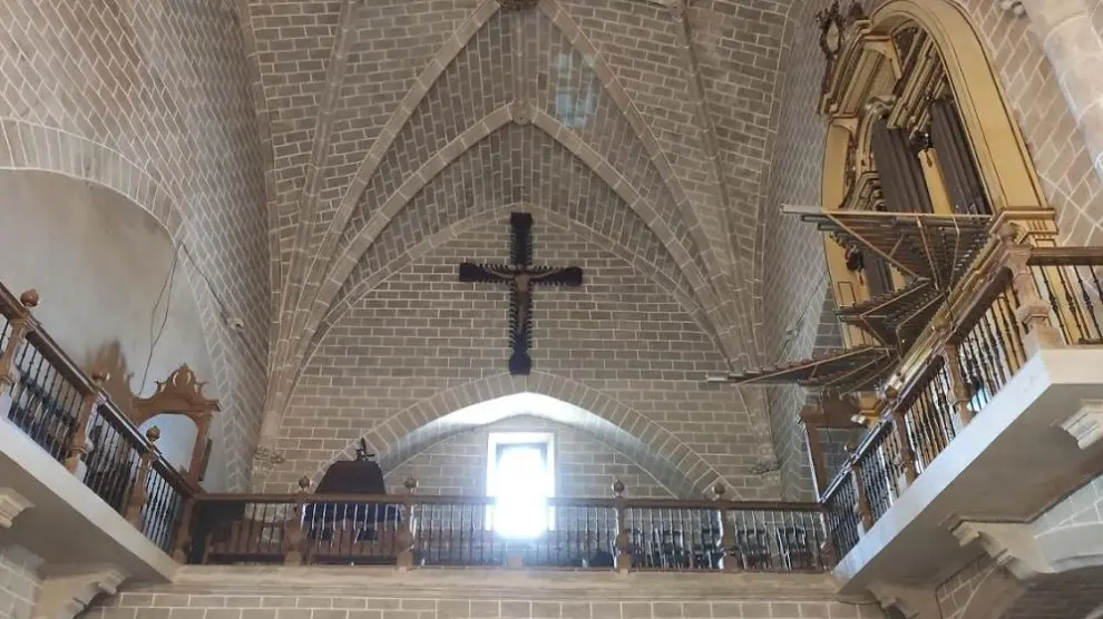 La iglesia de Santa María de Ateca, ya restaurada.