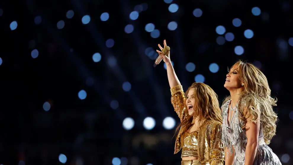Jennifer López y Shakira en la Super Bowl.