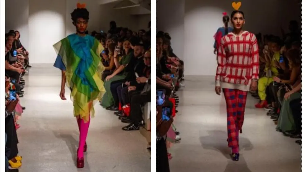 La diseñadora llevó a Nueva York un auténtico arcoiris en todas sus prendas