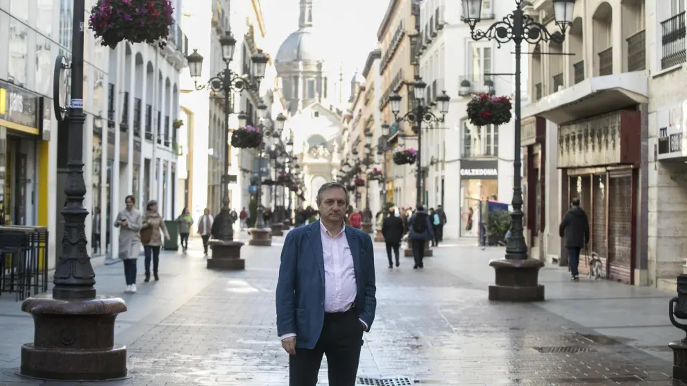Alejandro Aznar, de la asociación de comerciantes Zaragoza Centro.