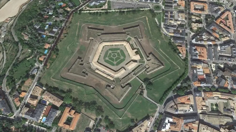Ciudadela de Jaca desde Google Earth