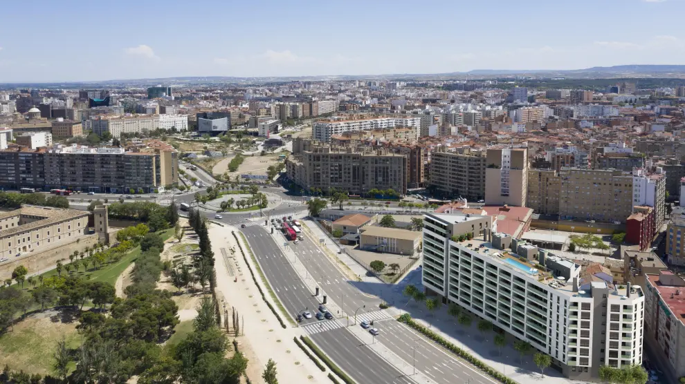 Aljafería Suites se ubica junto al palacio de La Aljafería, a un paso del centro de Zaragoza.