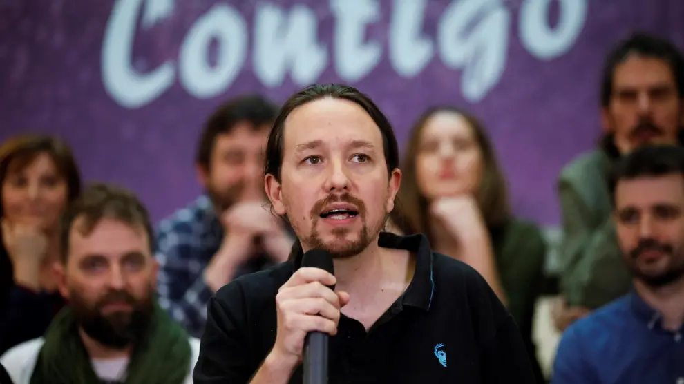 Pablo Iglesias en el acto de presentación de su candidatura a la Tercera Asamblea Ciudadana de Podemos.