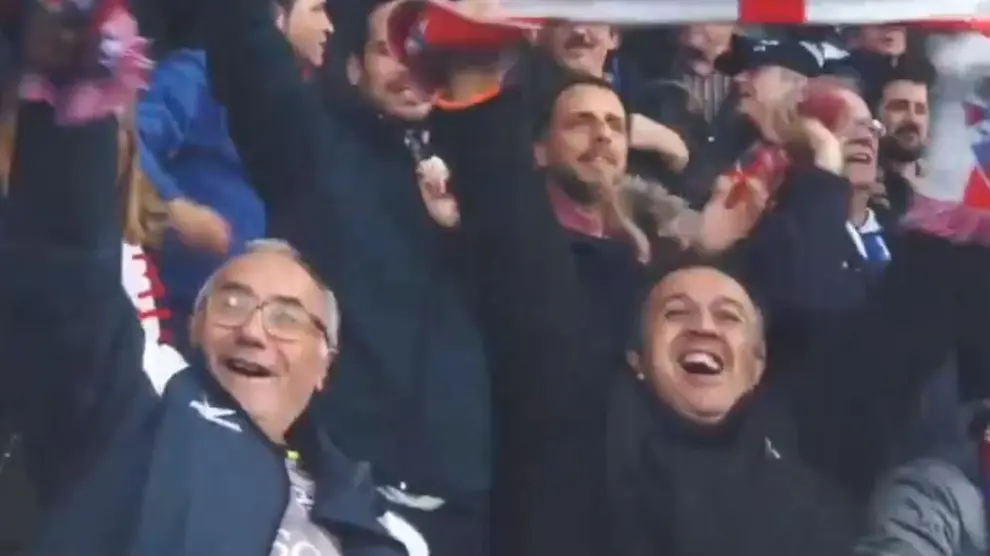 Imagen del vídeo con el que la SD Huesca ha felicitado San Jorge.