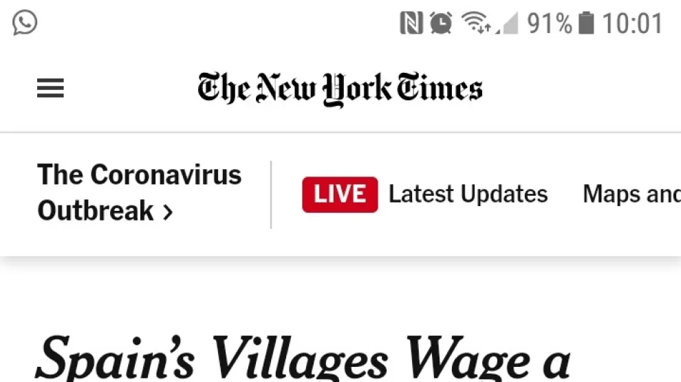 Información sobre Valderrobres publicada en The New York Times.