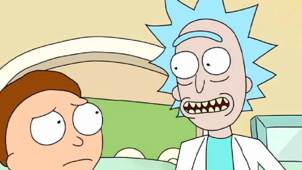 Morty y Rick, de izquierda a derecha, en un fotograma de la serie.