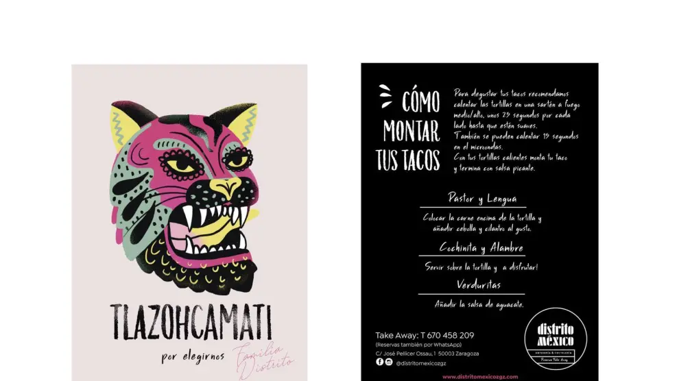 Instrucciones para montar un burrito en casa de Distrito México, con ilustraciones de Rebeca Zarza.