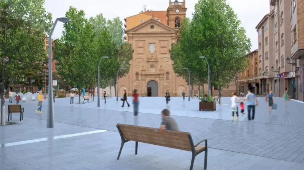 Recreación virtual del nuevo aspecto que tendrá la plaza de Santo Domingo tras las obras.