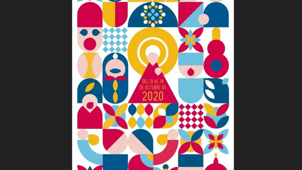 Pilares Geometricos, de Alfredo León, cartel ganador de las Fiestas del Pilar 2020
