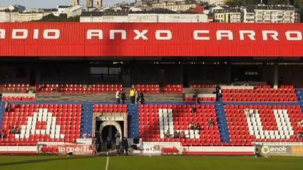 Estadio Anxo Carro de Lugo, donde a puerta cerrada va a jugar el Real Zaragoza esta tarde ante los locales.