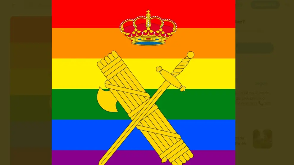 La Guardia Civil luce en su perfil de Twitter los colores del Orgullo Gay.