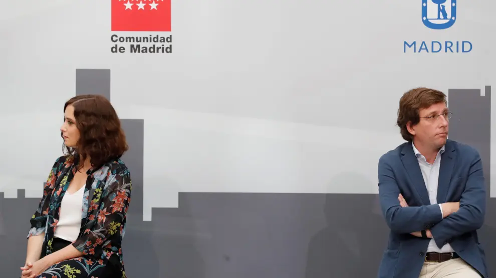 La presidenta de la Comunidad de Madrid, Isabel Díaz Ayuso, y el alcalde de Madrid, José Luis Martínez-Almeida en la presentación de Madrid Nuevo Norte.