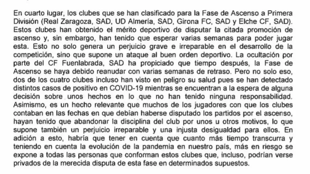 Extracto del documento del expediente llevado a cabo por el juez instructor Ricardo Esteban Díaz Sánchez.