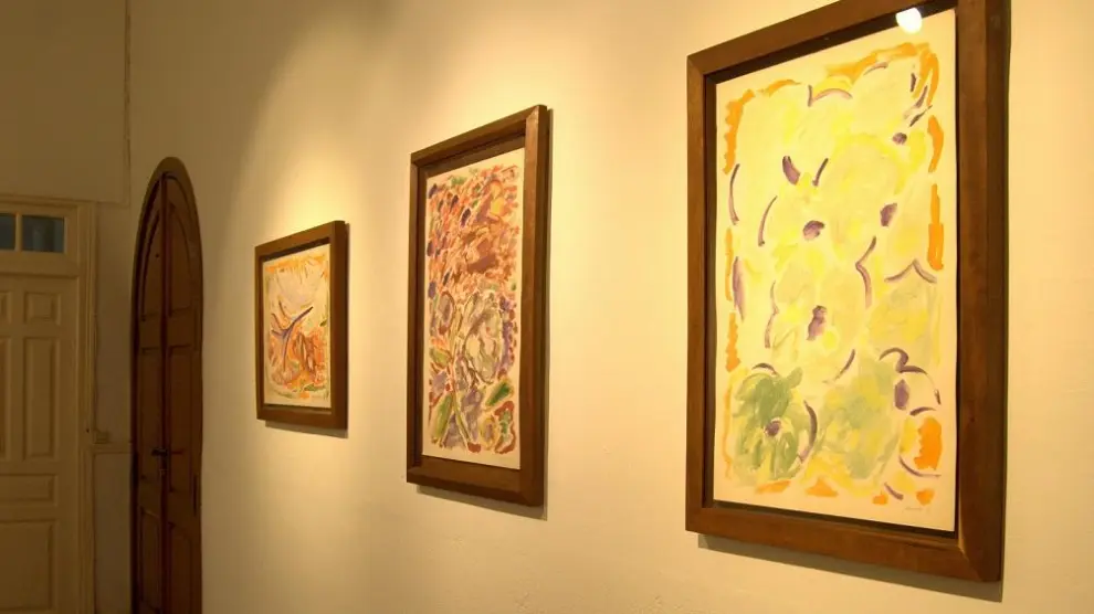 La exposición 'Color. Obras de Juan Antonio Aguirre, Chema Cobo, Carlos Franco y Antón Lamazares'