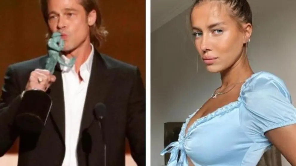 Brad Pitt y Nicole Poturalski fueron vistos esta semana juntos en un aeropuerto de París
