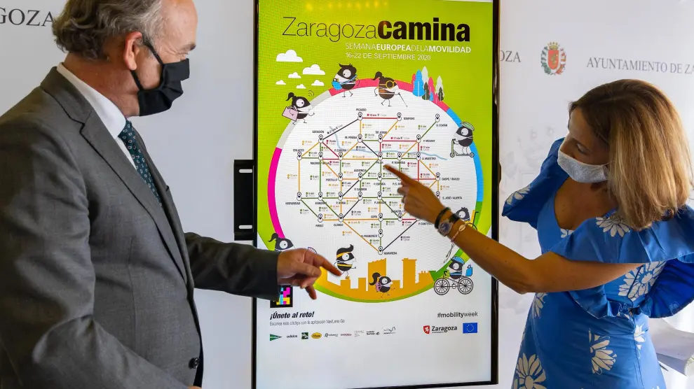 Presentación de la Semana Europea de la Movilidad en Zaragoza.