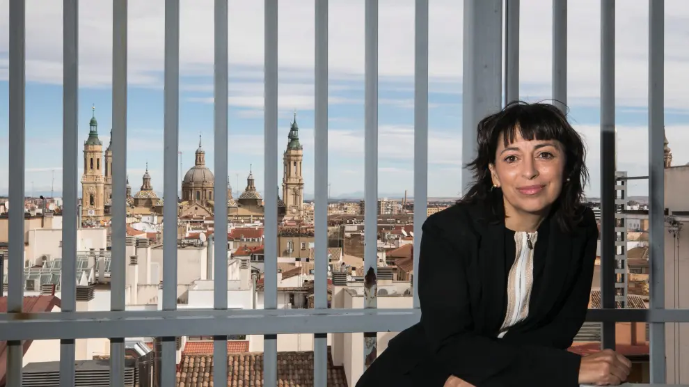Ana Elvira Planas, ingeniera y ergónoma, en el Colegio de Ingenieros Industriales de Aragón, en Zaragoza.