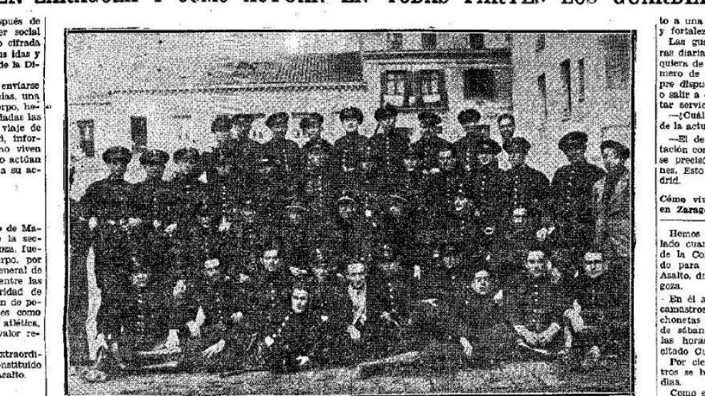 Guardias de Asalto, en imagen de Martín Chivite en el HERALDO de febrero de 1932