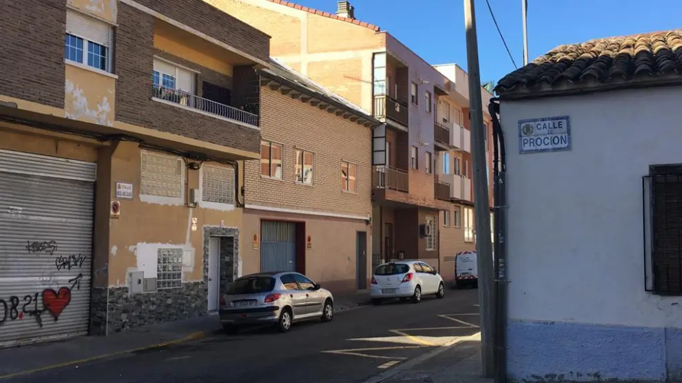Calle Proción con Miguel Ángel Blanco, en Valdefierro.