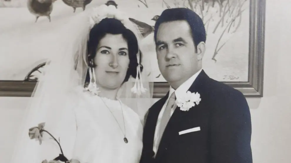 Gloria y José, en su boda, el día de San Jorge de 1970.