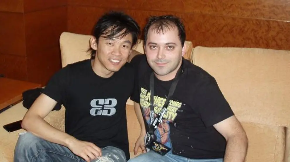 Carlos Gallego con James Wan, director de 'Insidious the conjuring' y 'Fast and Furious 7'.