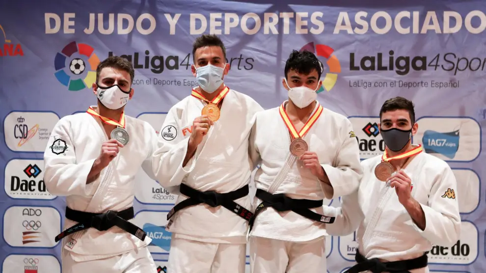 El judoca aragonés Sergio Ibáñez, con discapacidad visual, ha conseguido el bronce en el Campeonato de España Absoluto de Judo.