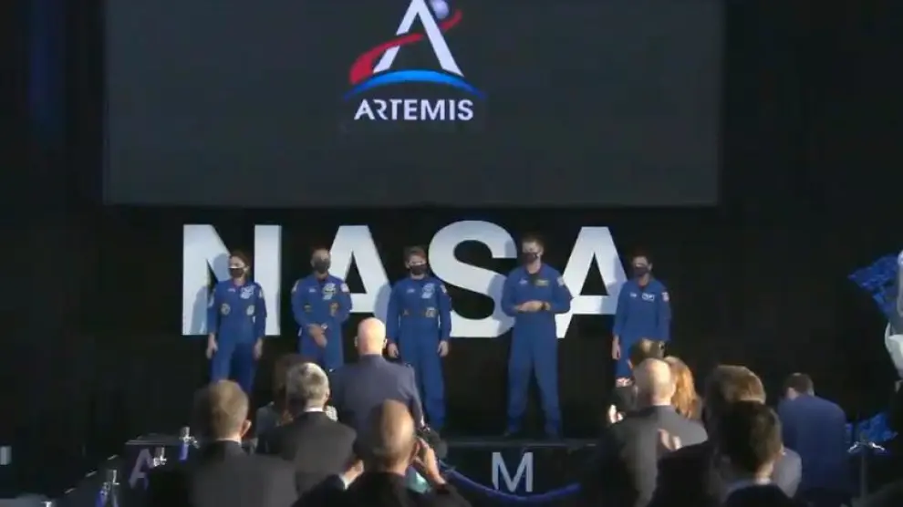 Cinco de los astronautas seleccionados.