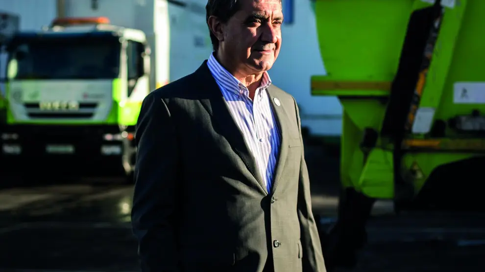 Joaquín Jiménez, director de la delegación FCC Medio Ambiente de Aragón, en las instalaciones de Zaragoza.