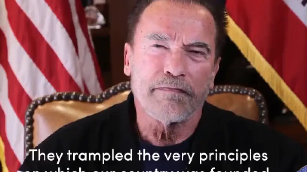 Schwarzenegger compara el asalto al Capitolio con el nazismo en Alemania.