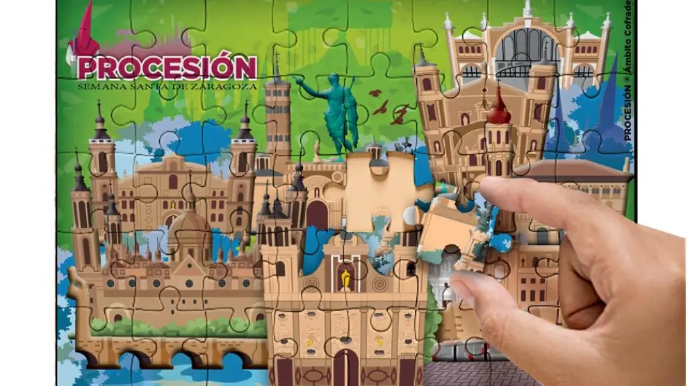 Simulación del puzle que puede incluir el juego 'Procesión'.