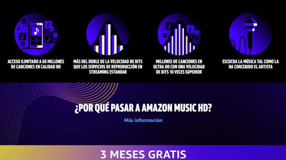 Portal de Amazon Music HD.