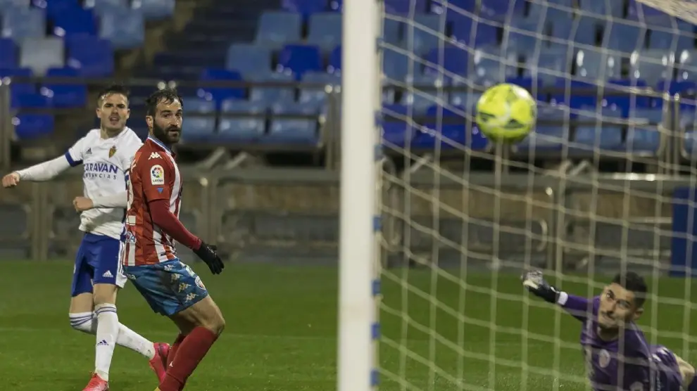 El gol de Chavarría que sirvió para ganar al Lugo por 1-0 en La Romareda hace dos meses.