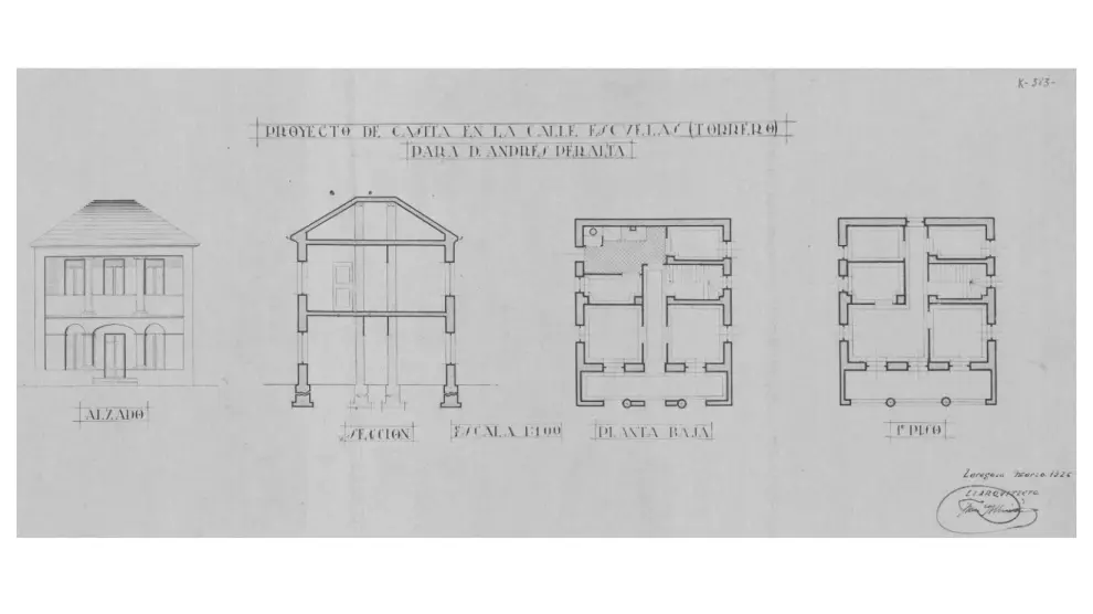 Plano de Villa Luisa, de marzo de 1926.