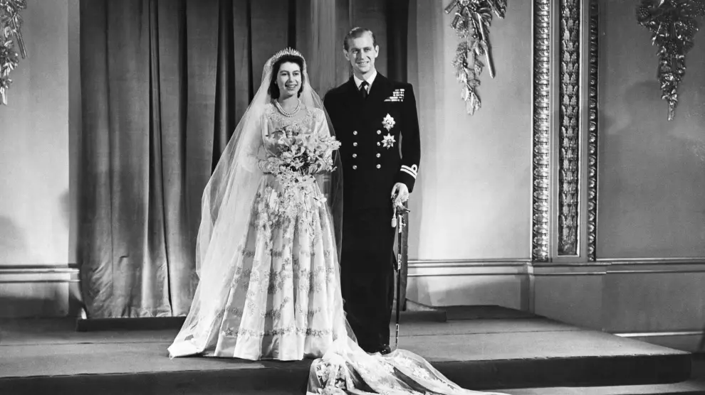 Imagen de la boda de Isabel II y Felipe de Edimburgo