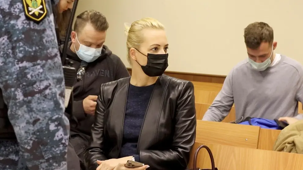 Yulia Navalnaya, esposa de Navalni, durante la vista.