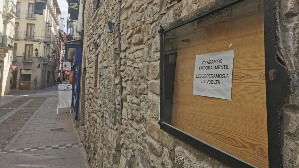 Algunos restaurantes de Jaca han optado por cerrar mientras dure el confinamiento