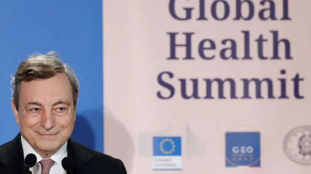 Mario Draghi, el pasado viernes en la reunión virtual del G-20 sobre la pandemia.