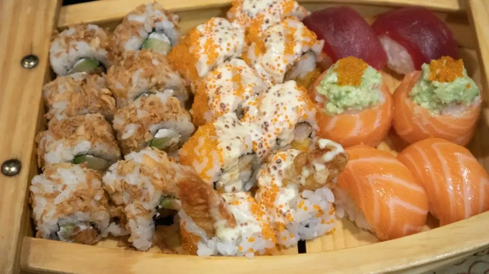 Algunas de las propuestas de sushi y makisushi de Sakura
