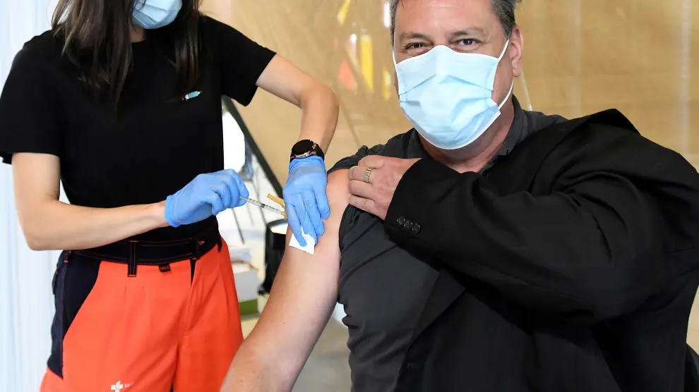Vacunación masiva en el Palacio de Congresos de León